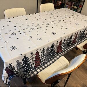 Festive Christmas Tree Tablecloth
